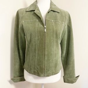 Gorgeous Live a Little sage green genuine suede jacket!